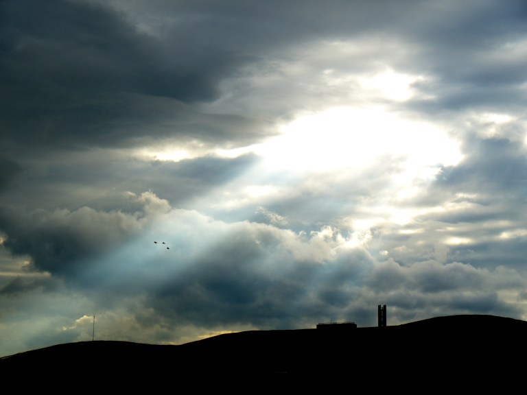 Crepuscular Rays On Divis Mountain - Photo by Eamonn Stewart