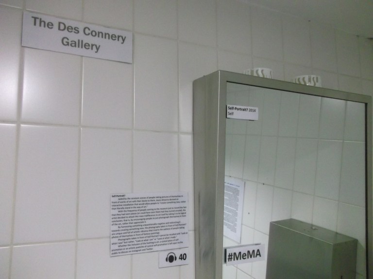 The Des Connery Gallery, showing the work Self-Portrait